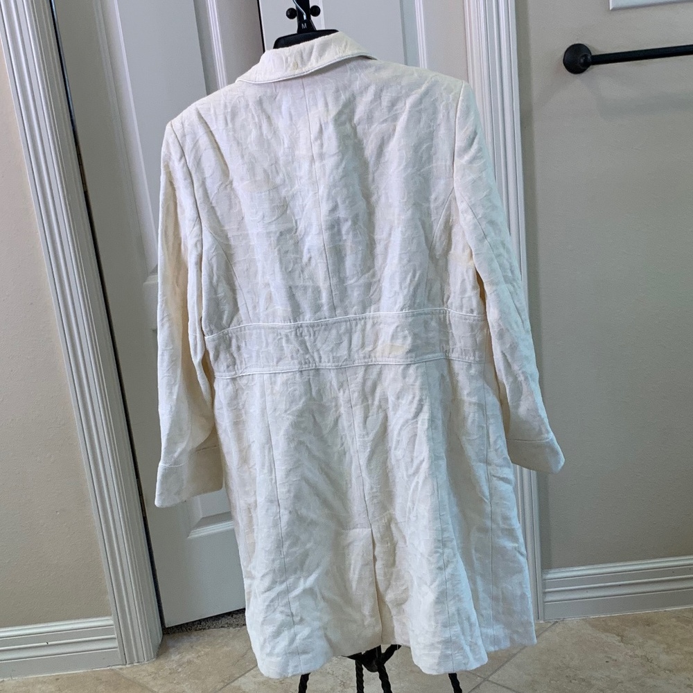 Nine West off white long coat - Picture 4 of 4